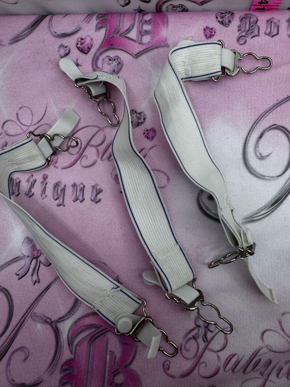 3 straps sheets corners hold down replacement White Elastic Strap Metal Clips